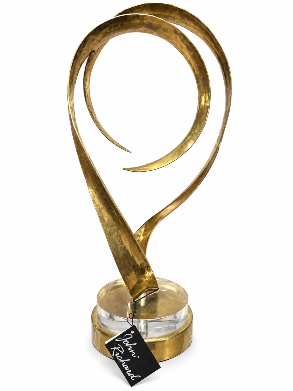 John Richard Gold Spiral Metal Sculpture - Gold Home Art